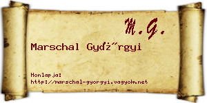 Marschal Györgyi névjegykártya